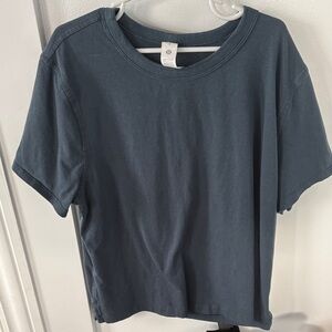 Lulu comfy crop Blue T-Shirt